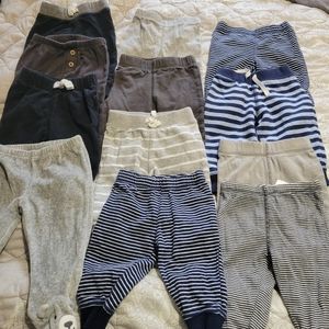 12 pair of cotton pants Carters 6 month
